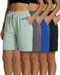Real Essentials Women's Dry-Fit Athletic Bermuda Shorts - 7" High Waisted | Plus Size Available