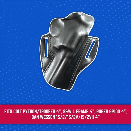 Desantis Speed Scabbard, Right, Black, COLT Python, Trooper 4", S&W L Frame 4", DAN Wesson 15/2,15/2V,15/2VH 4", Ruger GP100 4"