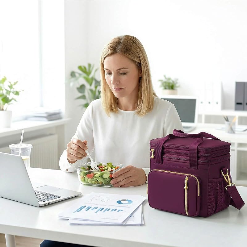 MIYCOO 15L Expandable Double-Layer Lunch Bag - Purple+15L Variation of THIS listing