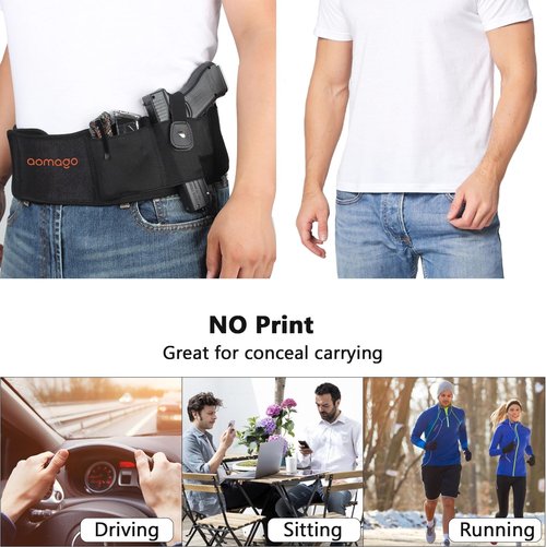 Comfortable Belly Band Holster by [Brand Name] - Breathable Neoprene Fits Glock, Smith Wesson & More