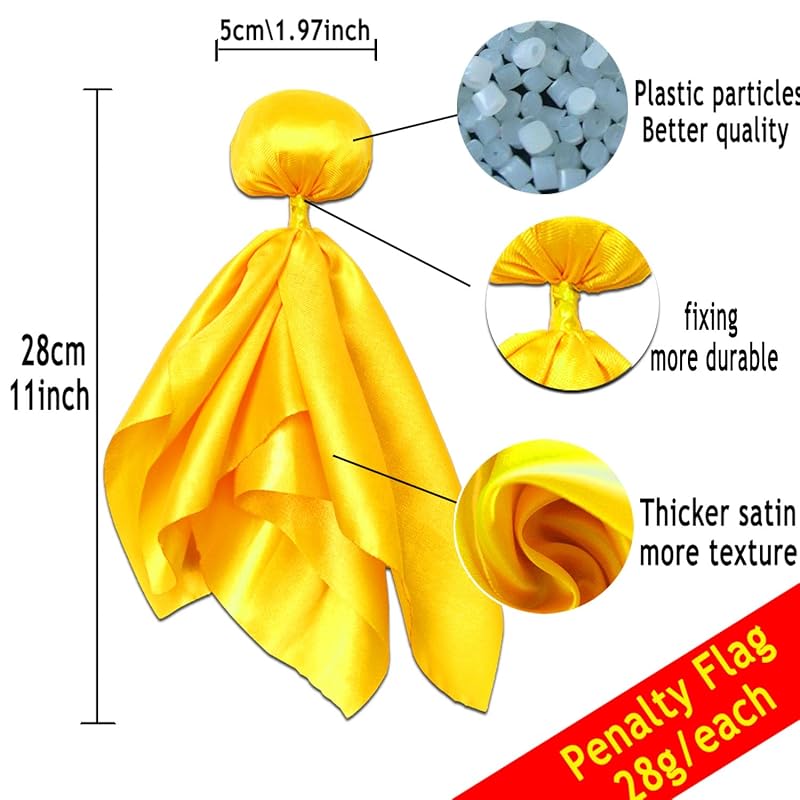 8 Pcs Yellow Penalty Football Flags Referee Flag Lacrosse - Ref Game Party Decorations