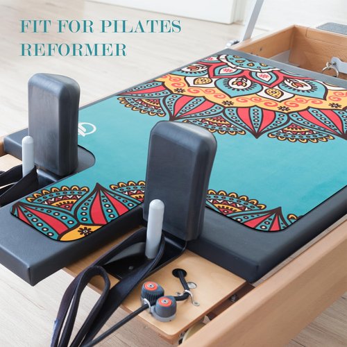 JOOEER Pilates Reformer Machine Mat, Non Slip Foldable Washable Mat for Gym Fitness, Green