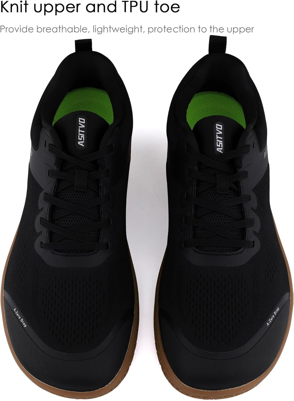 ASITVO Barefoot Shoes for Men - Minimalist Zero Drop Sneakers with Wide Toe Box | Colorful Knit Design