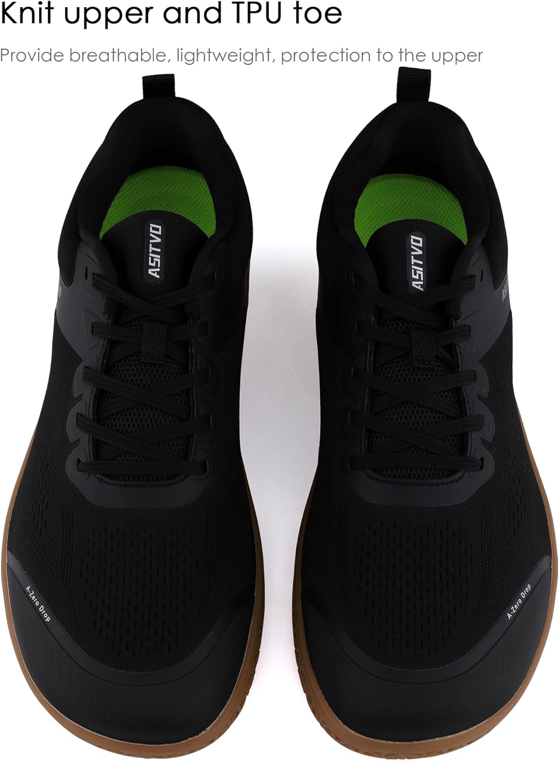 ASITVO Barefoot Shoes for Men - Minimalist Zero Drop Sneakers with Wide Toe Box | Colorful Knit Design