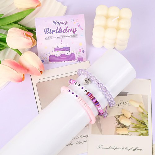 KPop Bracelet | Korea-Pop Jewelry with Birthday Card - Perfect Gift for Fans, Women & Girls