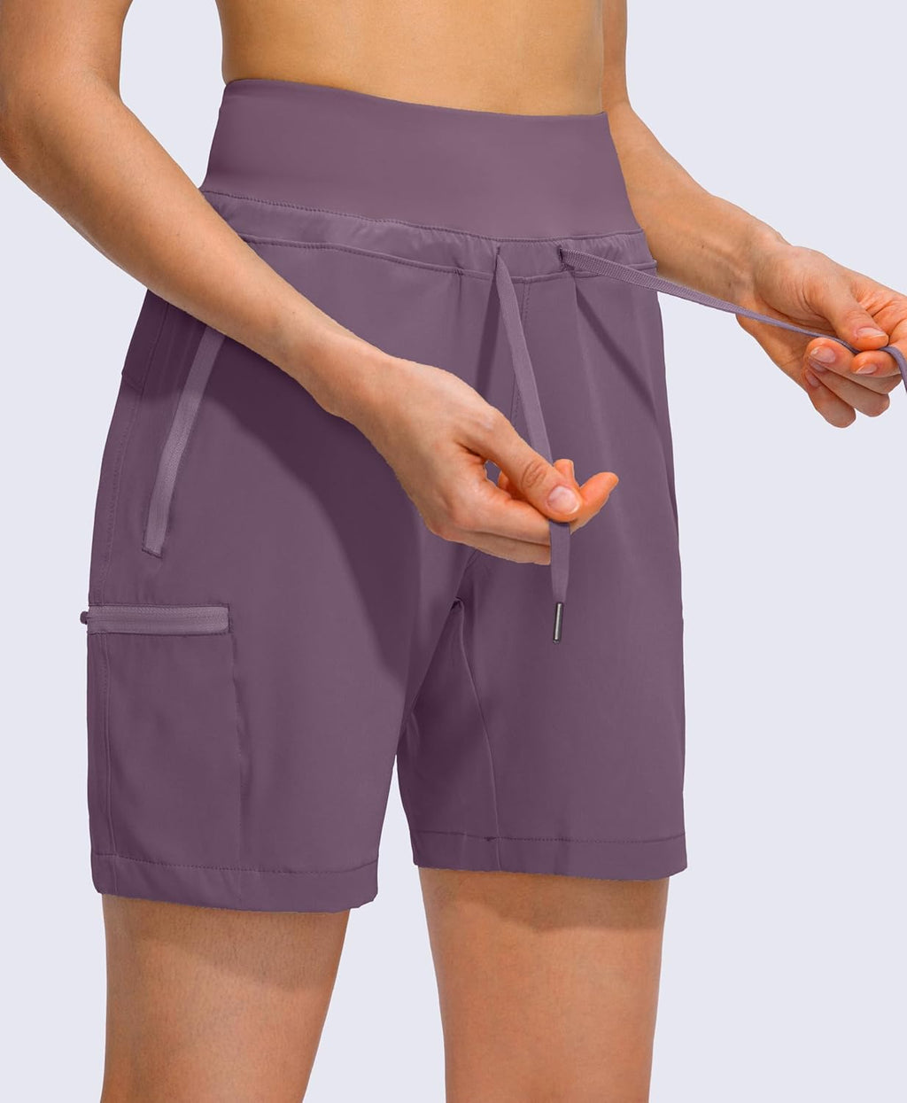 Obla Women's Hiking Cargo Shorts - Quick Dry, High Waisted, 7-Inch Length, Zipper Pockets for Summer Adventures