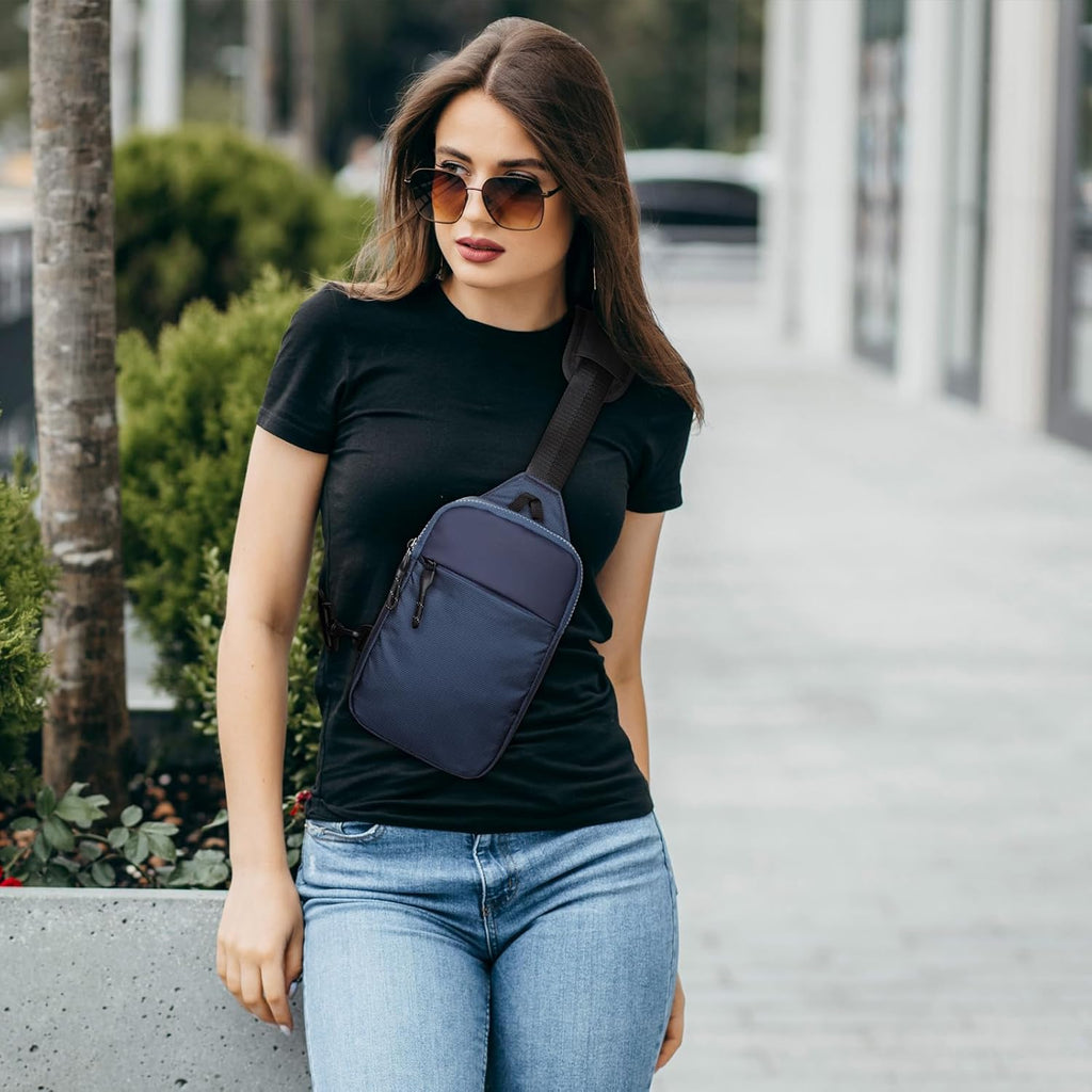 Skiennix Mini Sling Bag - RFID Blocking Crossbody Backpack for Travel & Workouts | Unisex Design