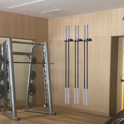 KSWLOR Heavy Duty Olympic Barbell Hanger,Vertical Barbell Mount Rack,Black Powder Coated Garage Gym Bar Wall Rack Space Saving Bar Holder Suitable for for Home, Commercial, Garage Gym