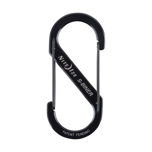 Nite Ize Size-5 S-Biner Dual Carabiner, Stainless-Steel, Black