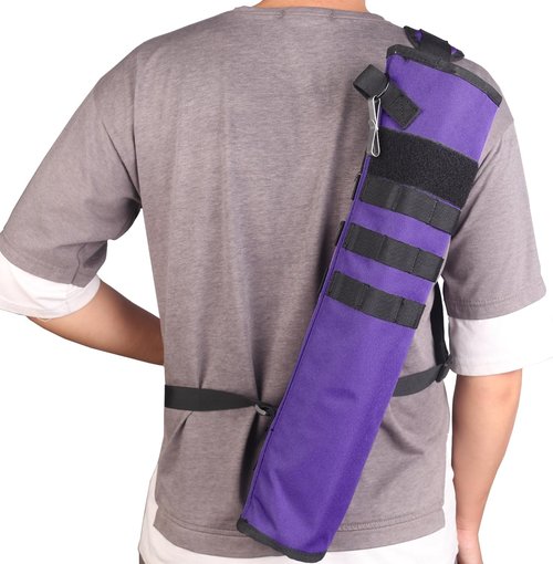 KRATARC Archery Back Arrow Quiver - Lightweight, Foldable, Dual Use Hip Bag for Target Shooting