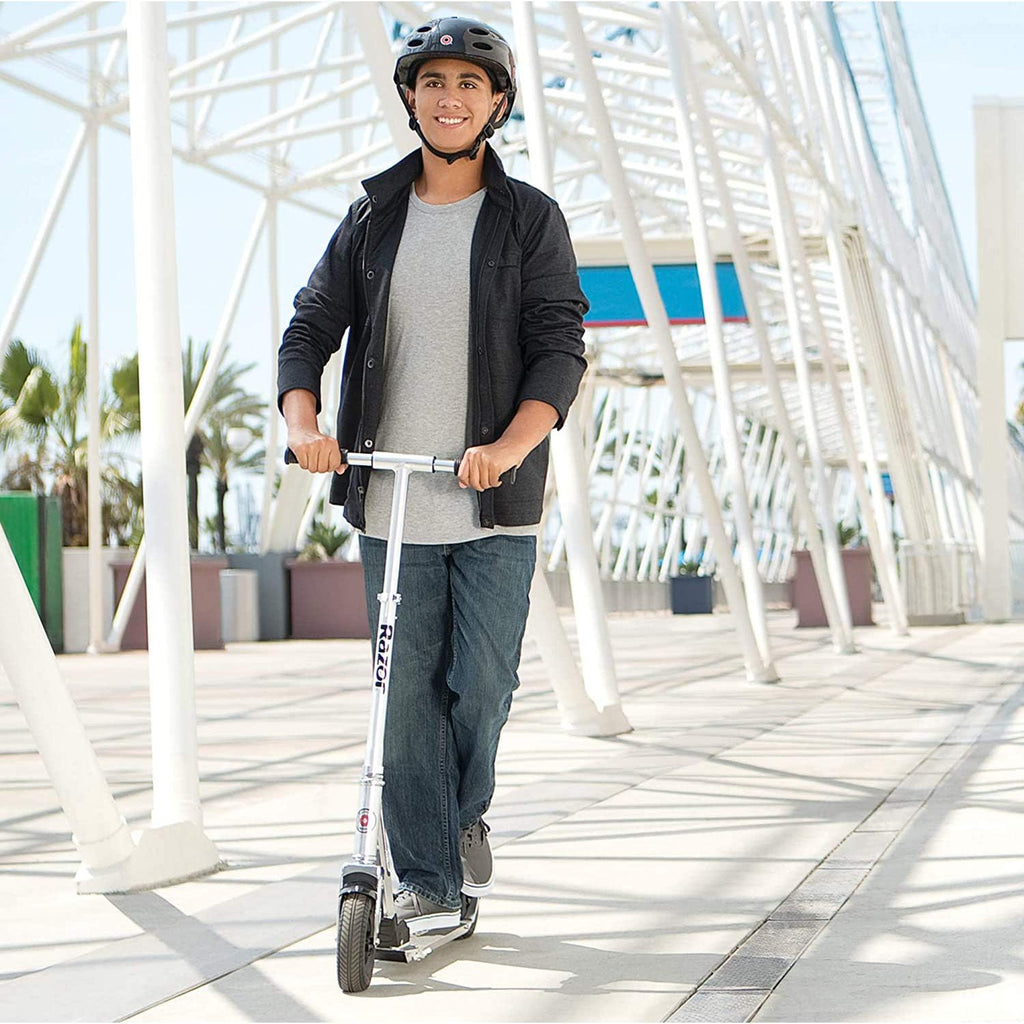 Razor A5 Air Kick Scooter for Kids 8+ | Extra-Long Deck, 8" Pneumatic Wheels, Foldable Design