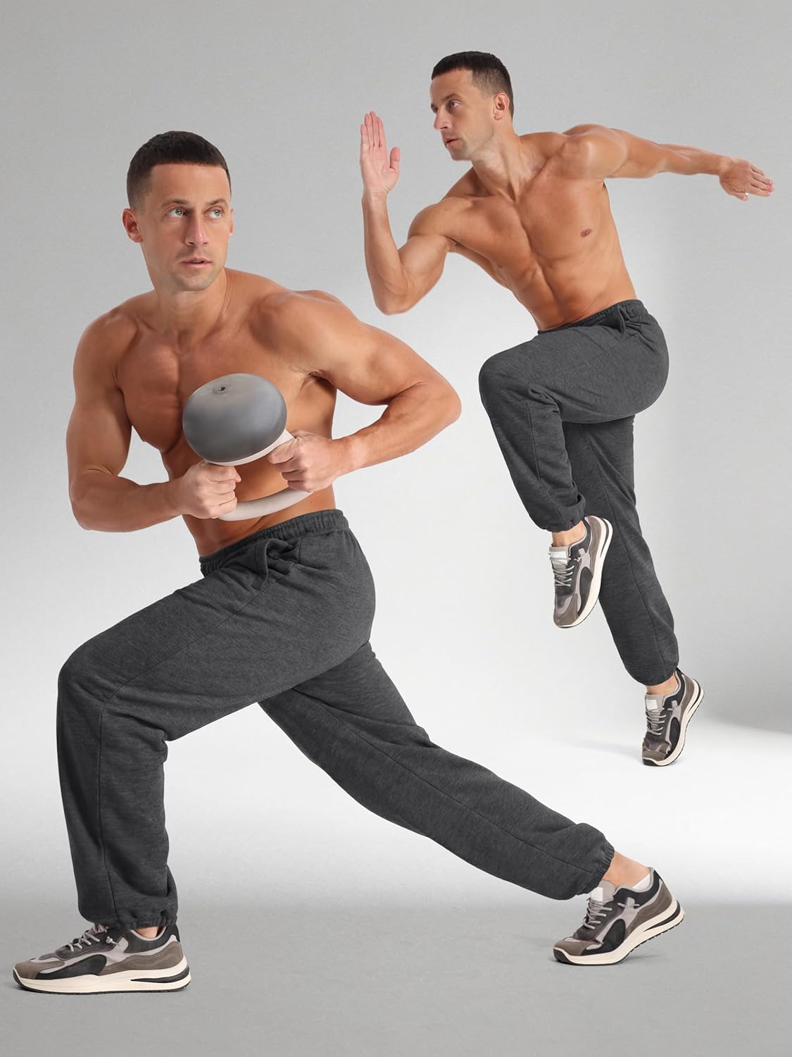 Skiennix Men's Athletic Joggers - Comfortable Sweatpants with Pockets for Gym Workouts | 4 Pack