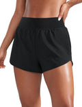CRZ YOGA Running Shorts for Women - Quick Dry Mesh Liner & Zipper Pocket | 3-Inch Flat Waistband