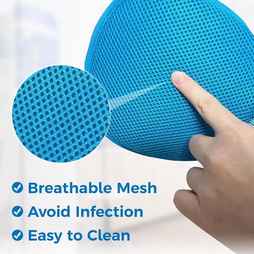 Comfecto 2pcs Dementia Restraint Gloves Finger Control Mitt for Adult Elderly with Straps and Breathable Thick Soft Sponge, Safety Hand Gloves Protector to Prevent Scratching Self Injury