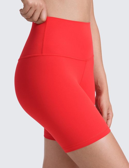 CRZ YOGA ButterLuxe Biker Shorts - High-Waisted Spandex for Women's Workout & Running | 6-Inch Length