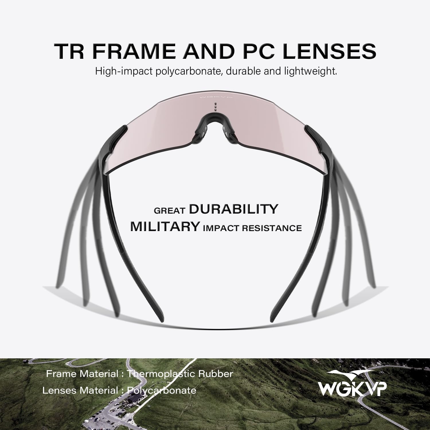 Skiennix Photochromic Running Glasses - UV400 Protection | Lightweight Wraparound Design for Men & Women