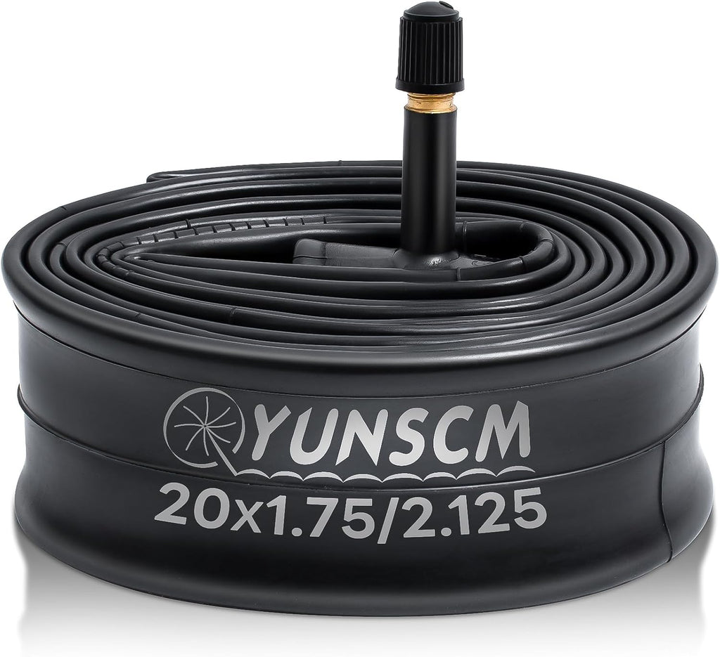 YUNSCM 20" Bike Tube - Compatible with 20x1.75 to 20x2.125 Tires - AV32MM Schrader Valve