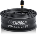 YUNSCM 20" Bike Tube - Compatible with 20x1.75 to 20x2.125 Tires - AV32MM Schrader Valve