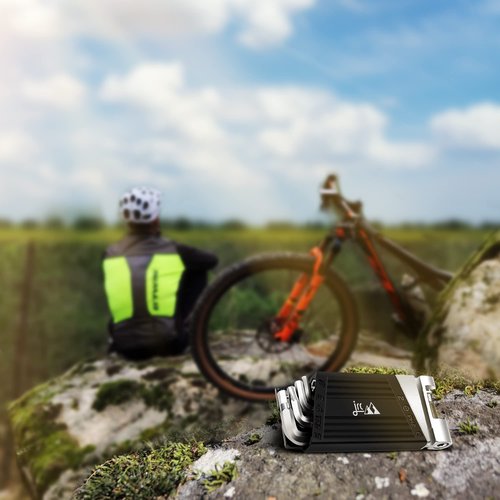 JRC Components Bike Tools | Compact Cycling Multitools Set for Bicycles | Lightweight Mountain Bike Multitool kit | Flatpack Bicycle Multitool Set for Road Bikes | Mountain Bike Tools Kit Set Portable