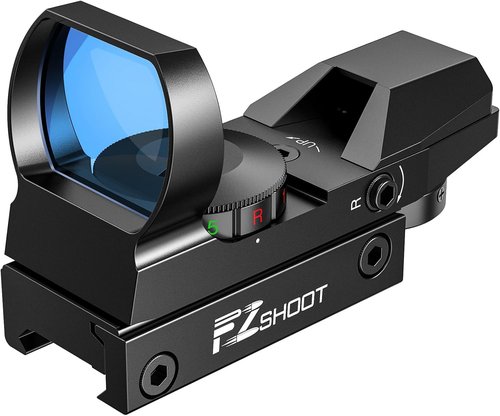 EZshoot Red Green Dot Gun Sight - Holographic Reflex Sight with 4 Adjustable Reticles & 20mm Rail Mount