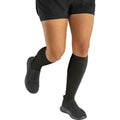 JOBST ACTIVA Athletic 8-15 mmHg Compression Socks for Travel and Sports, Designed for Women and Men, Knee High, Closed Toe, Black, Large