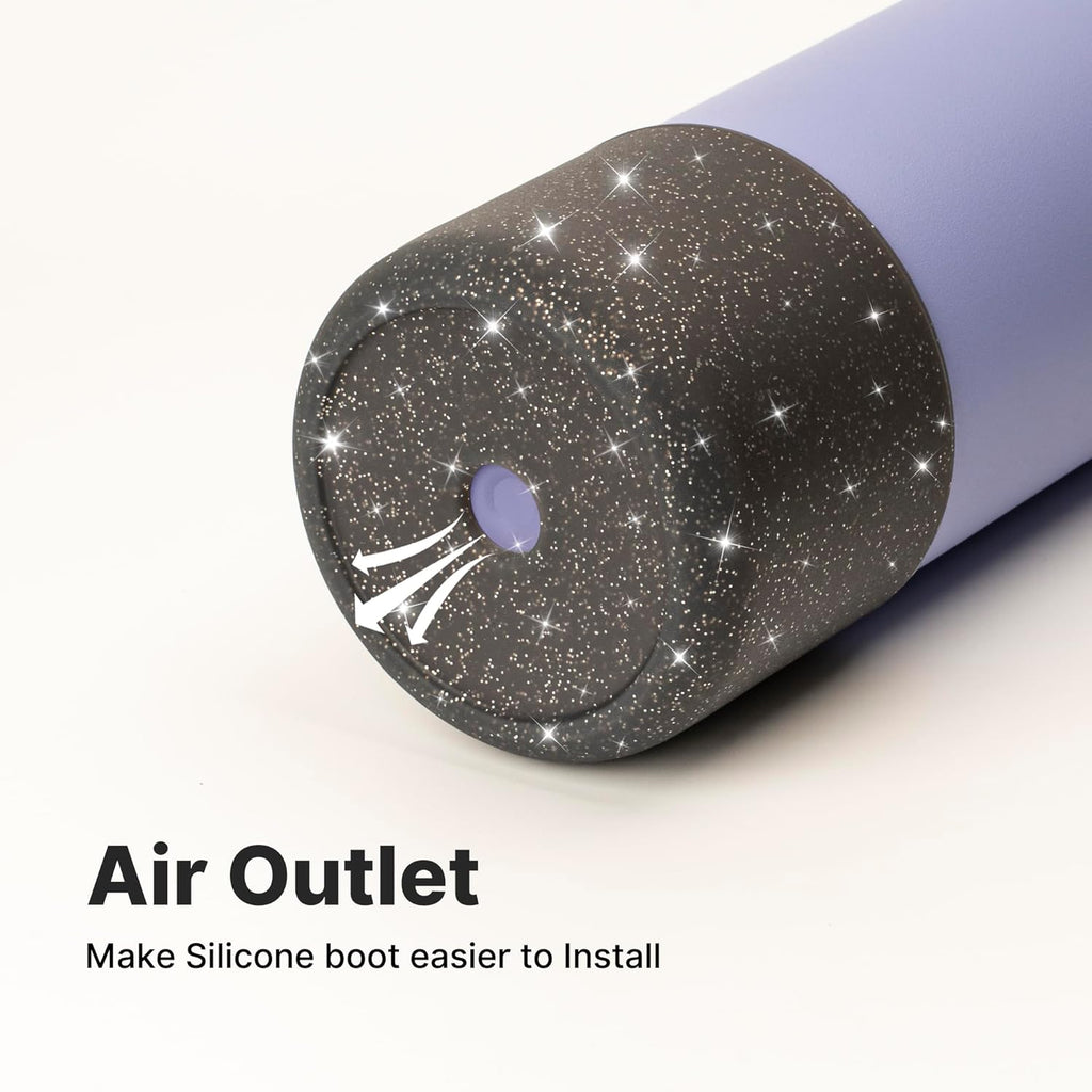 Owala Silicone Boot - Anti-Slip Protective Sleeve for 24 oz Water Bottles | Glitter Black Finish