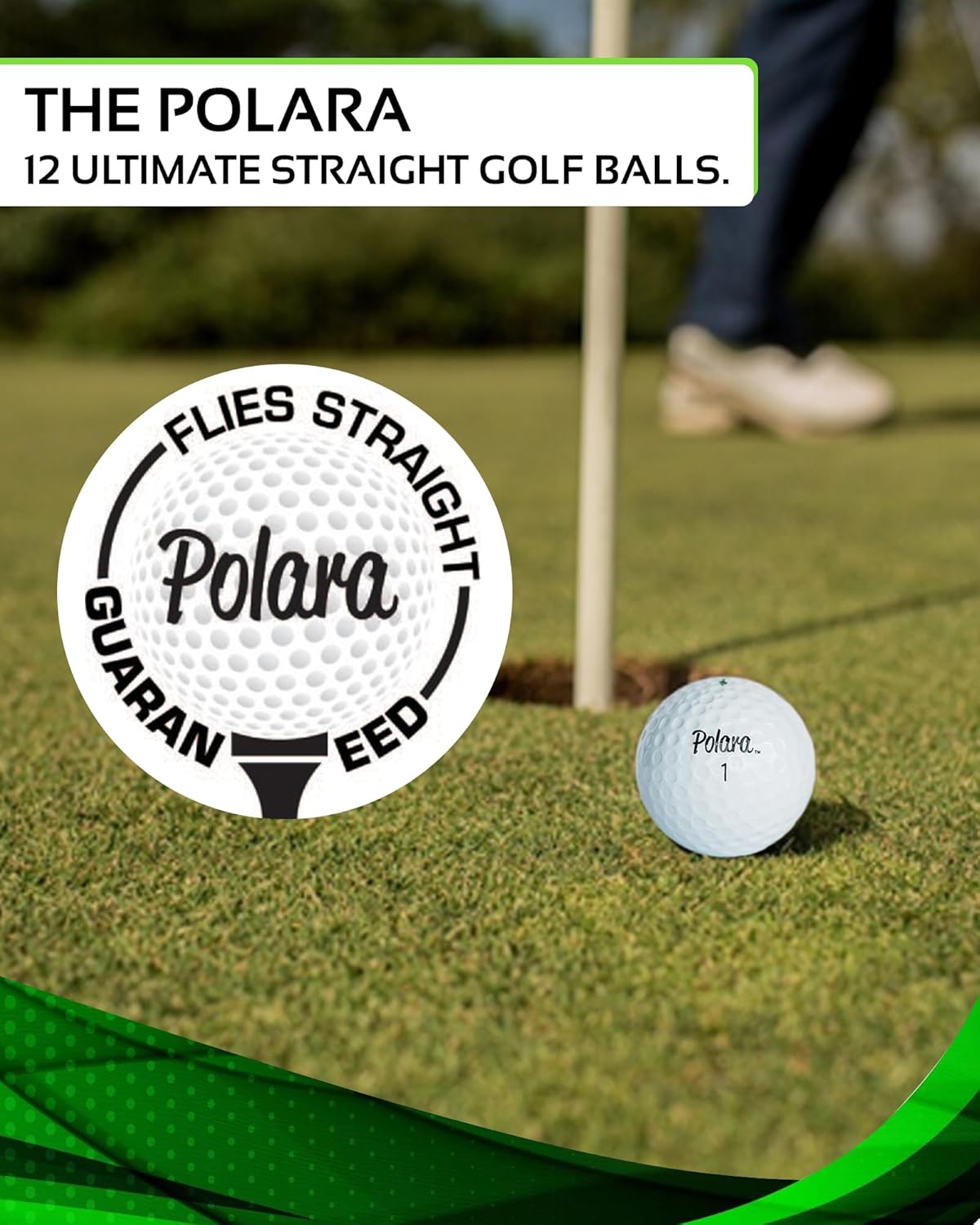 Polara Self-Correcting Golf Balls - High-Performance Anti-Slice Design for Maximum Distance | Soft Feel & Dimple Technology
