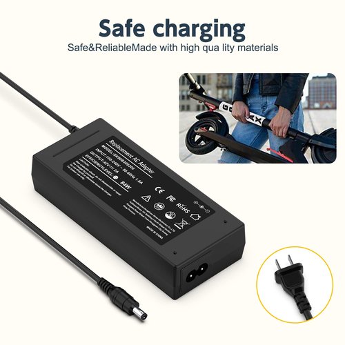 Galaxy Bang 42V AC Adapter Charger for iScooter i9/ i9 Pro/ 1S for 36V Lithium Battery, Black, KT60W190342B3