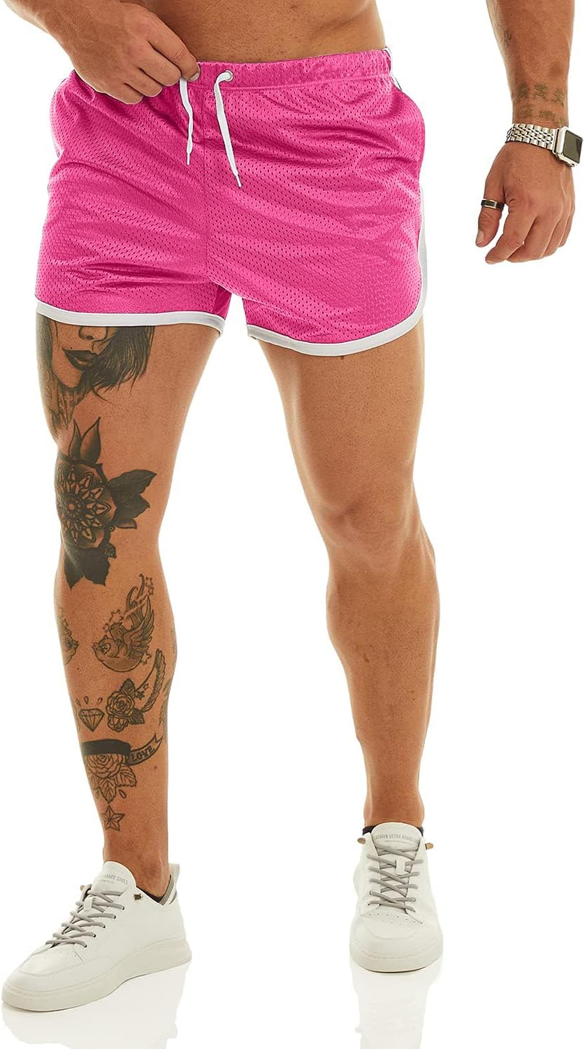 Ouber Men's Fitted Workout Shorts - Bodybuilding & Running with Pockets | Comfortable & Stylish