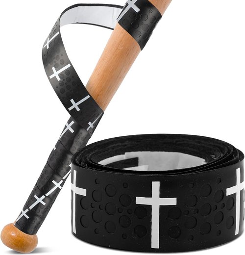 Cross Baseball Bat Grip Tape - 1.75mm Precut Full Adhesive Wraps for Enhanced Thickness & Unique Design