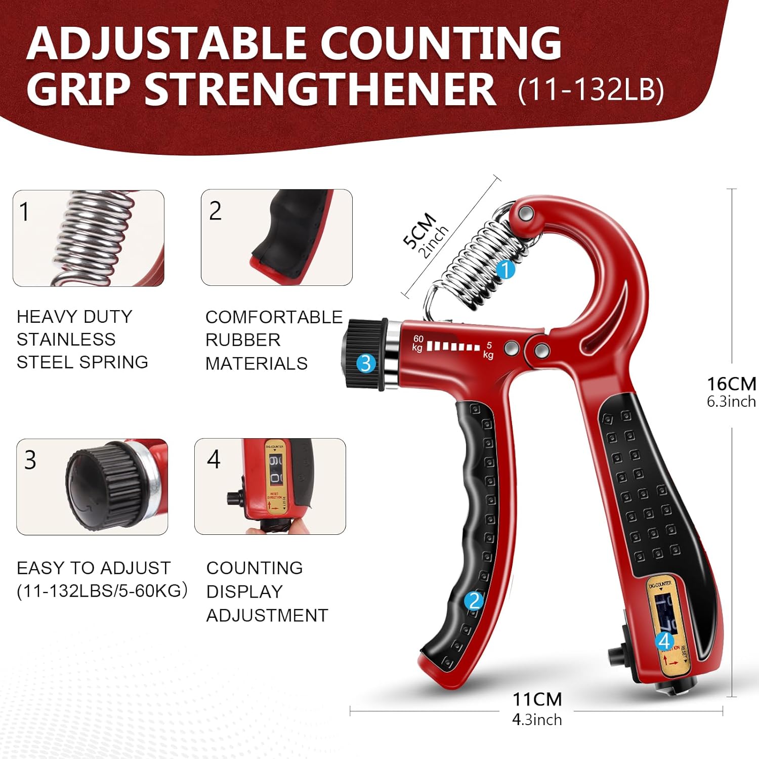 Skiennix 13 PCS Grip Strength Trainer Kit - Hand Gripper & Forearm Strengthener for Muscle Building & Recovery