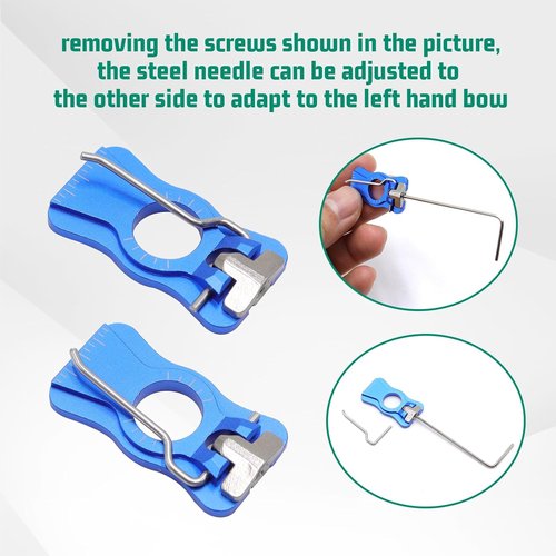Archery Arrow Rest - Adjustable Aluminum Magnetic Plunger with Pressure Button for Recurve & Longbow