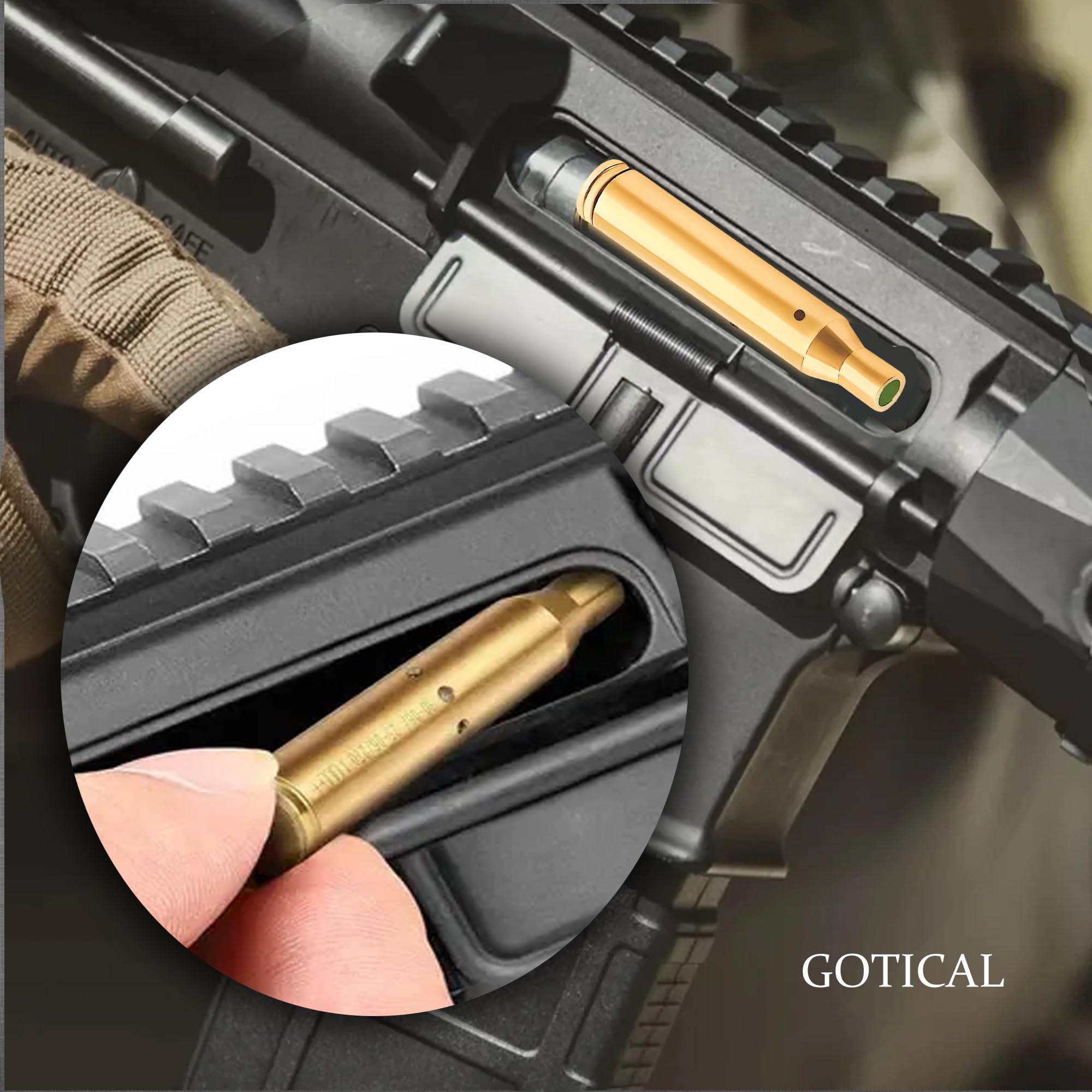 GOTICAL 30-06 25-06 and 270 Cartridge Laser Bore Sighter .270 Red Laser Sight Hunt Boresight Hunting Bore Sight