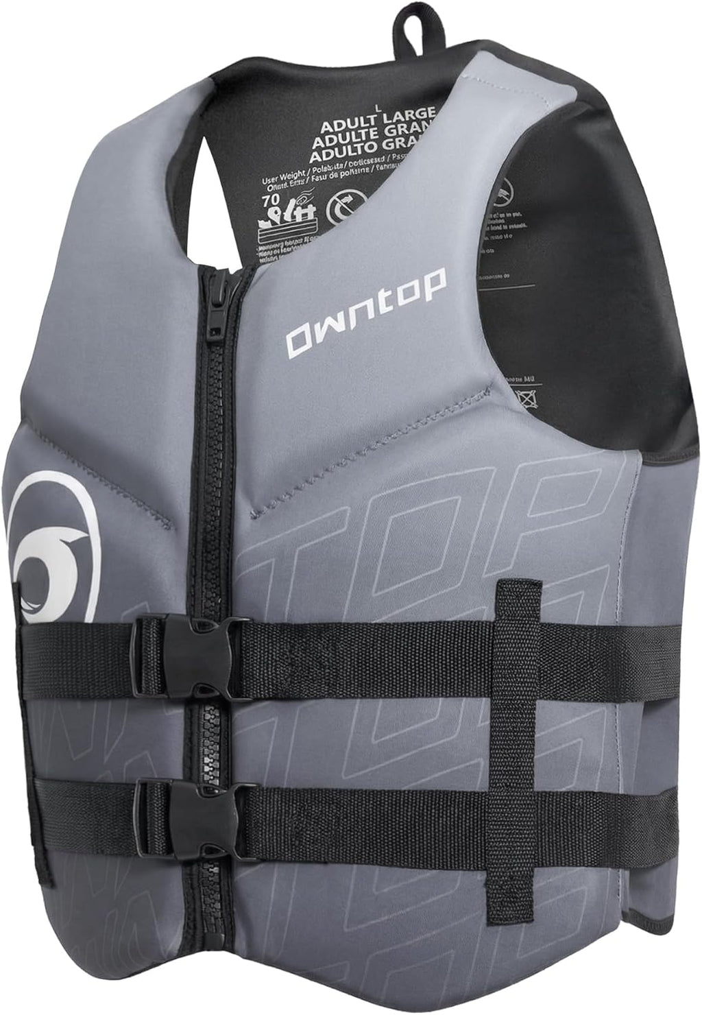 Owntop Swim Vest - Adult Neoprene Water Sport Floaties for Swimming, Boating & Kayaking | Adjustable Zipper & Dual Buckle