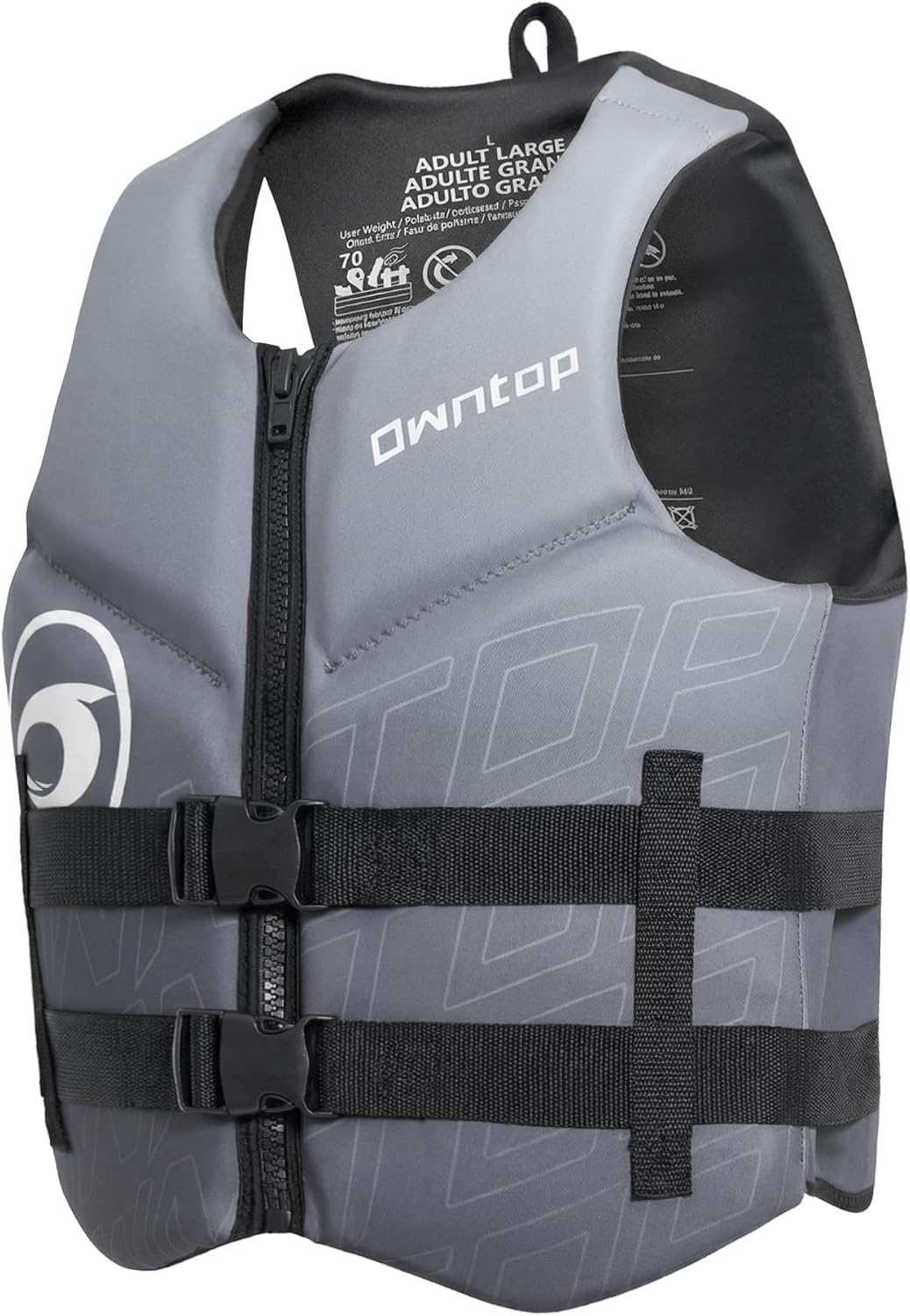 Owntop Swim Vest - Adult Neoprene Water Sport Floaties for Swimming, Boating & Kayaking | Adjustable Zipper & Dual Buckle