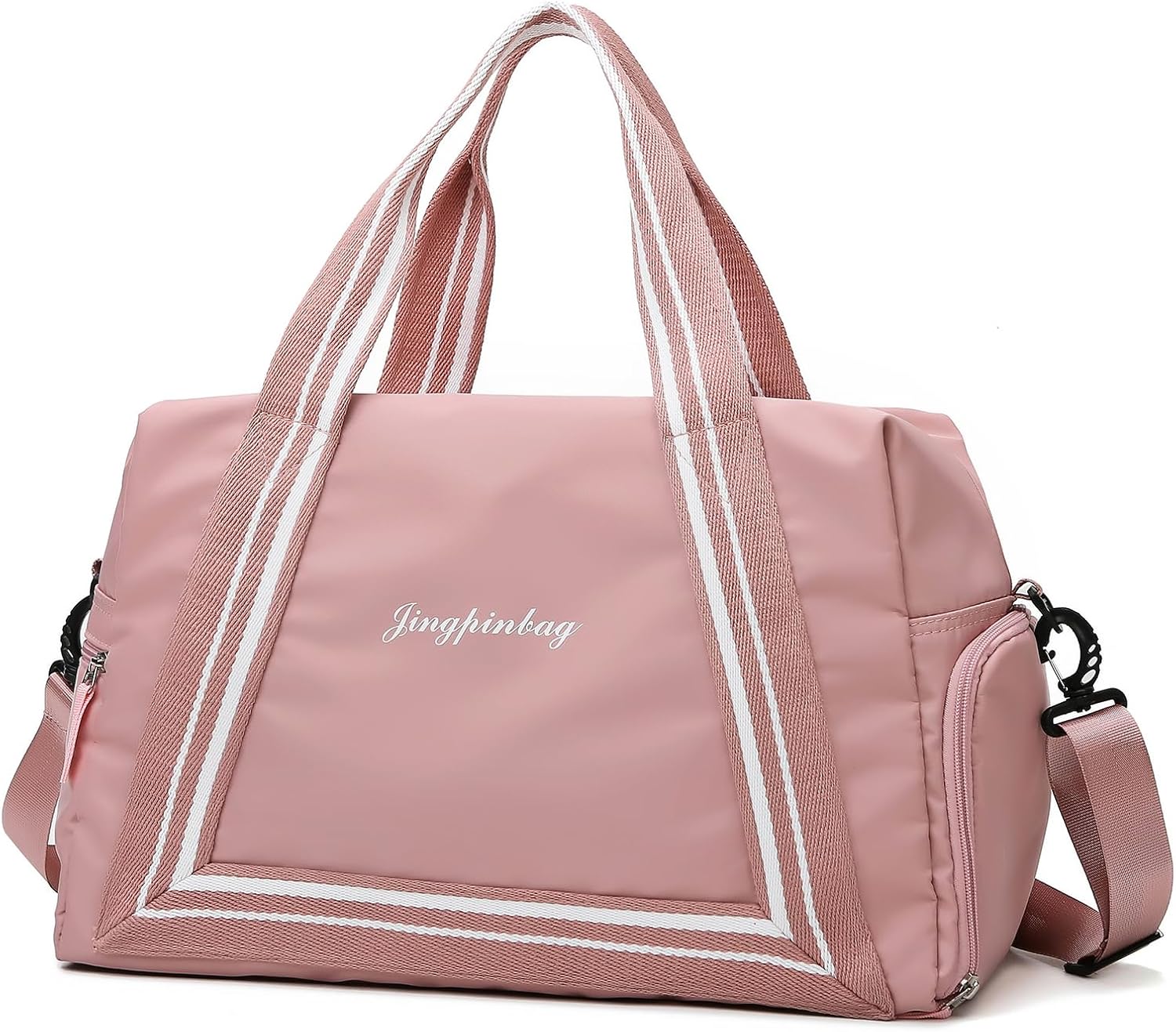 Skiennix Pink Gym Bag - 30L Duffle with Wet Pocket & Shoe Compartment | Ideal for Travel & Sports