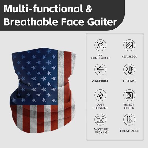 Neck Gaiter Face Mask by [Brand Name] - UPF 30+ Sun Protection & Breathable Headwear for Outdoor Activities