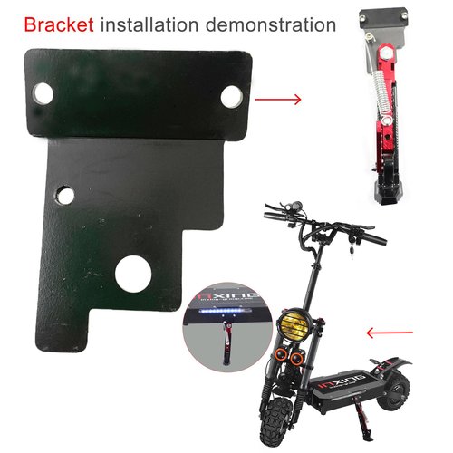 Kickstand Bracket for Motorcycle Dirt Bike Scooter, Side Stand Mount with Screws - 55mm (2.17in) Hole Spacing, Universal Kickstand Support Bracket Compatible with Scooters (Blue-Hole spacing 2.2in)
