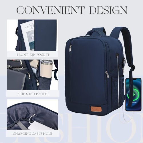 Lossga Travel Backpack - Water-Resistant Personal Item Bag | 18x14x8 Inches, Lightweight & Flight Approved