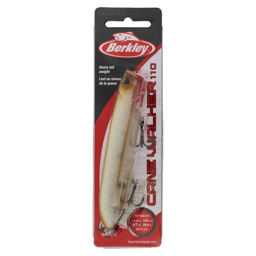Berkley Cane Walker Topwater Fishing Lure, Olive Shad, 5/7 oz, 110mm Topwater, Heavy Tail Weight for Long-Distance Casting, Equipped with Fusion19 Hook