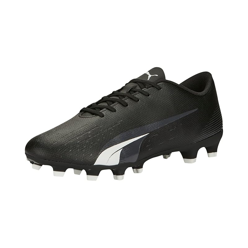 PUMA Ultra Play Firm Ground Soccer Cleats - Black/White, Size 7