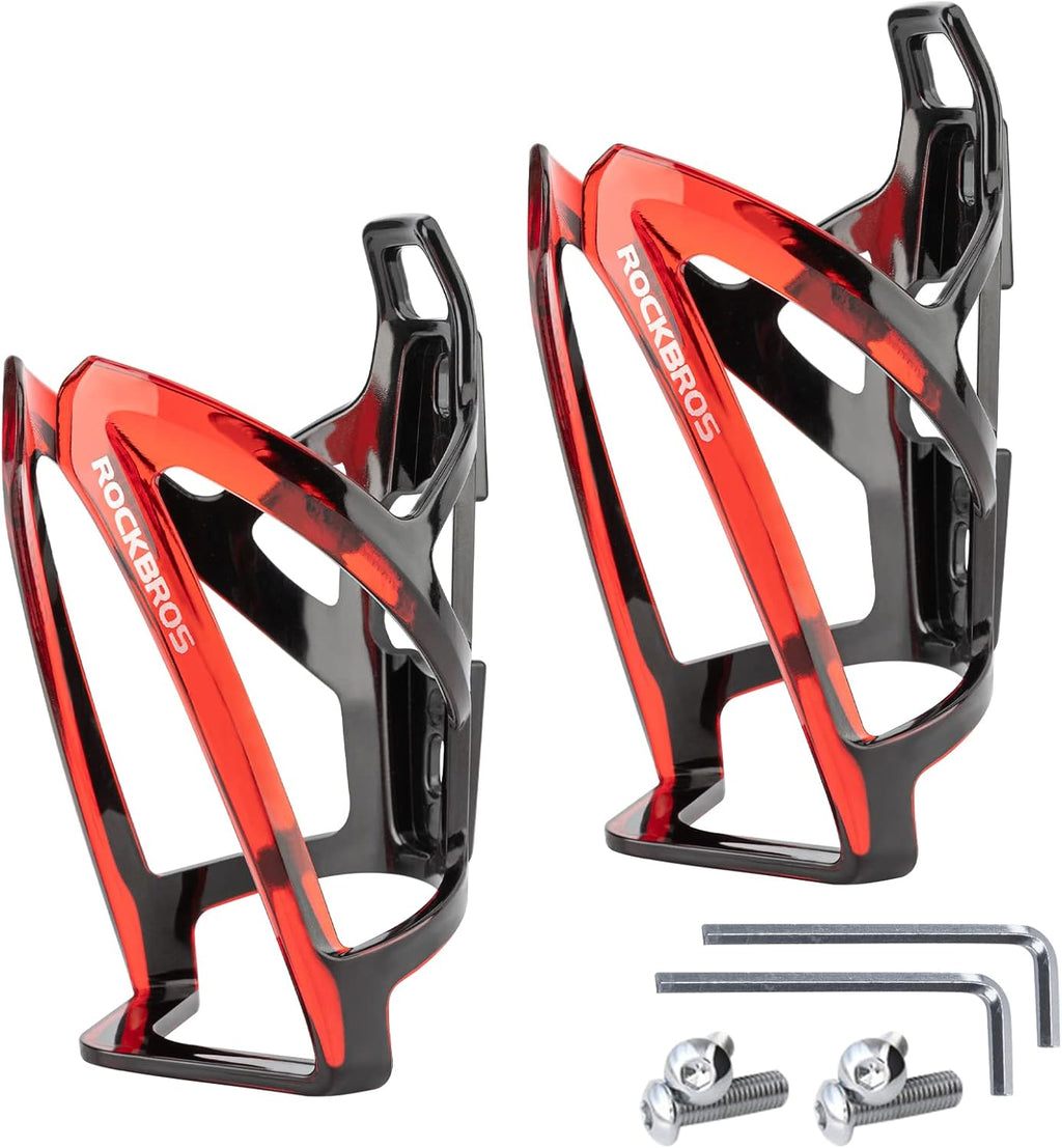 ROCKBROS Ultra-Light Bike Water Bottle Holder - Universal Bicycle Cup Cages for Road & MTB | 2 Pack