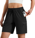 Hugut Women's Hiking Cargo Shorts - Quick Dry Athletic Design with Zipper Pockets | Water Resistant, Lightweight