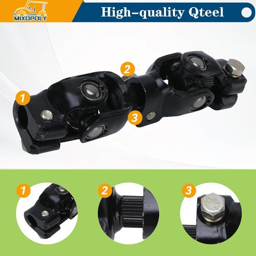 Mixopoly Golf Cart Intermediate Steering Joint Replacement for Club Car DS 1984-Up Gas or Electric Replace OEM 1013861 1012454 103601601 1036016-01