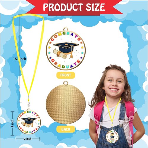 Metal Preschool Graduation Medal - Engravable Award with Neck Ribbon | Commemorative Keepsake for Kids