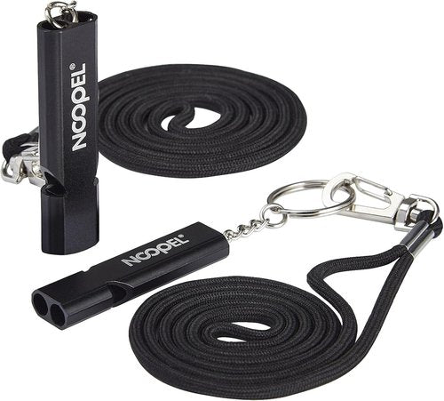 Noopel Emergency Whistle - Lifeguard Safety Whistle with Lanyard for Camping, Hiking, and Boating