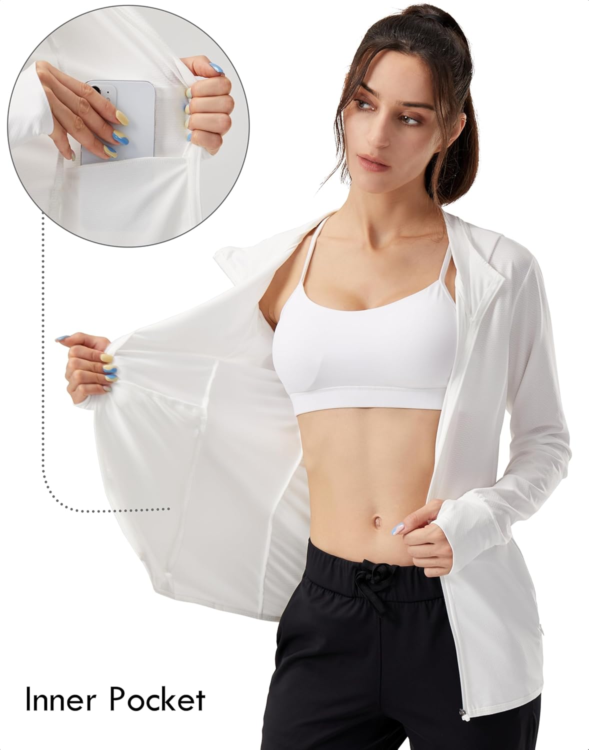 Soothfeel Women's Sun Protection Hoodie Jacket - Lightweight UPF 50+ Long Sleeve with Pocket | Ideal for Hiking