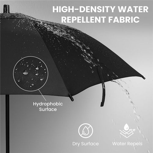 JPAXI Golf Umbrella Windproof - 62 Inch Large Umbrellas For Rain Heavy Duty - Automatic Open Ultimate UV Protection - Water Repellent Double Canopy Vented - Best Sports Umbrella