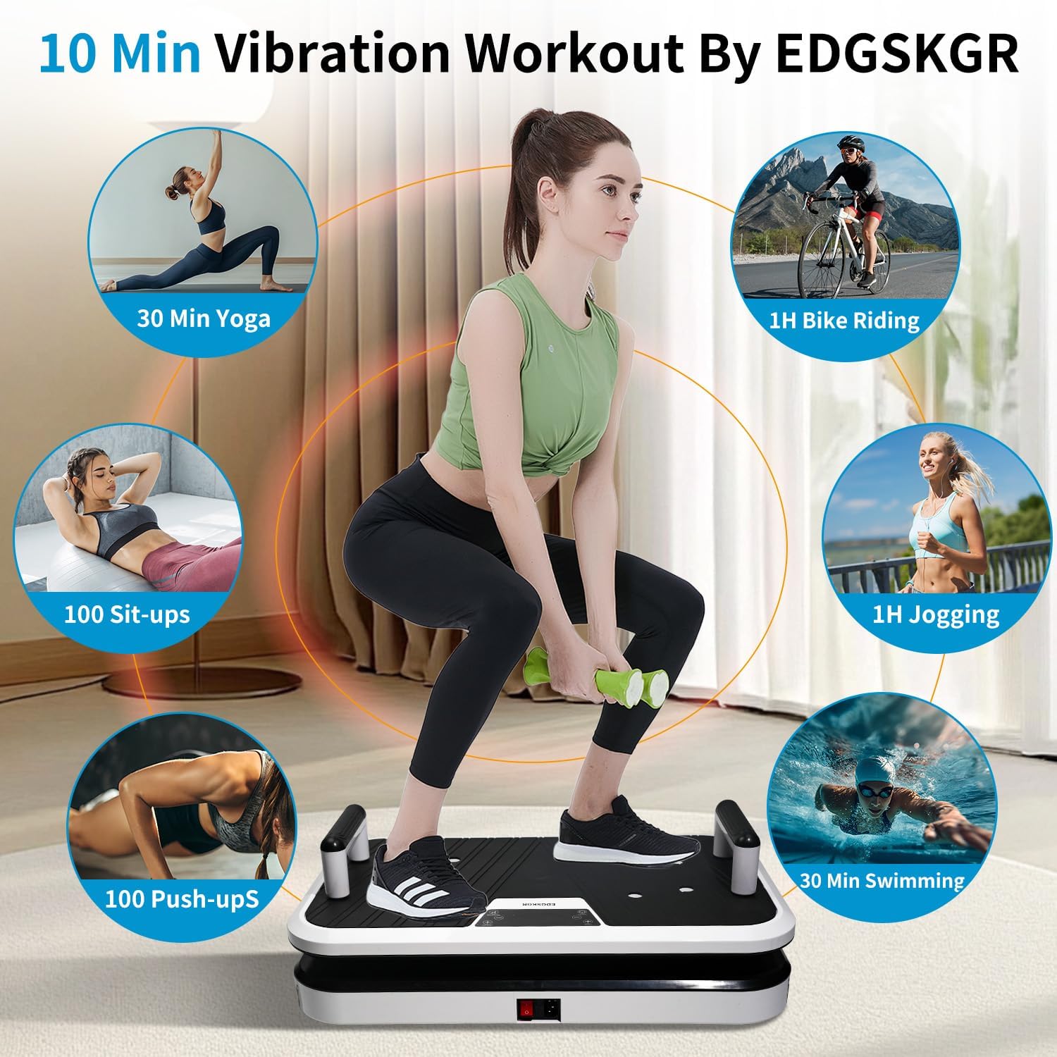 Professional Linear Vibration Plate - Whole Body Platform for Muscle Recovery & Bone Strength | 330lbs Capacity