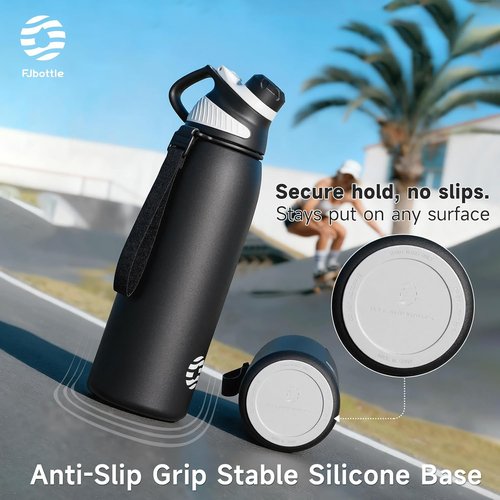 Fjbottle Insulated Stainless Steel Water Bottle - 32 Oz Leakproof Tumbler for Travel & Sports